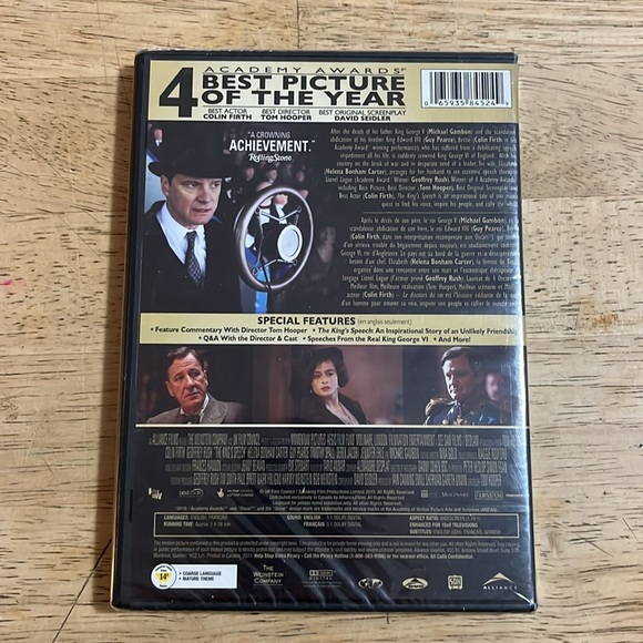 The King's Speech DVD Sealed Featuring Colin Firth and Helena Bonham Carter - Picture 2 of 2